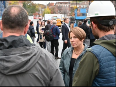 Gov. Healey with workers