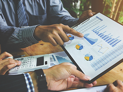 Individuals looking at statistics