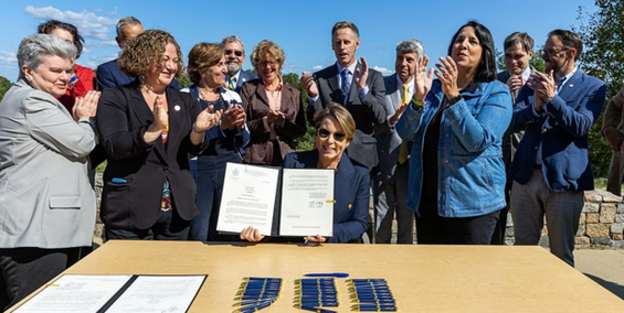 Governor Maura Healey Signing the Biodiversity Executive Order in 2023