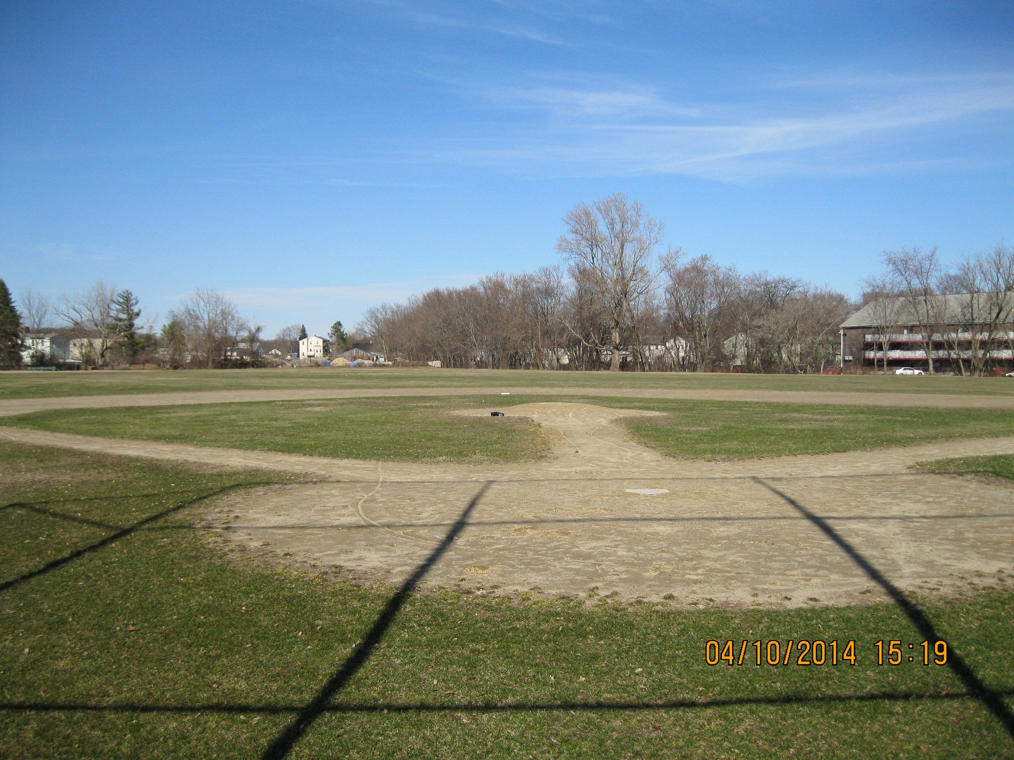 One of three ball fields at Mary Dennison Park, South Framingham, MA